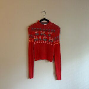 Urban outfitters Red graphic turtle neck